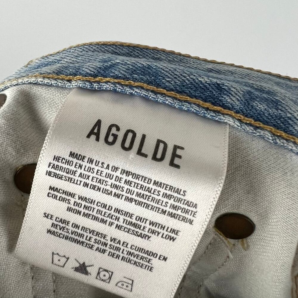 Agolde Riley High Rise Straight Crop Jeans Size 23 - Picture 7 of 7